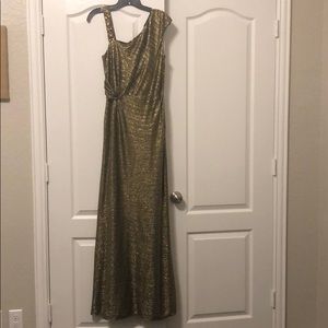 Gold full length gown